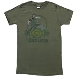 GREEN LANTERN RETRO LOGO Fine Slim Fitted Cotton DC Comics Licensed Tee at Blue Devil Clothing