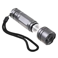 Silver Grey Waterproof CREEQ5 Led Camping Lantern Flashlight Torch Lamp 180 Lumens 3-Mode