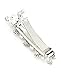 Women's Rhinestone Metal Hair Barrette Clip Hair Pin Antique Silver IMB2151