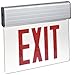 Morris Products LED Exit Sign – Surface Mount Edge – Red on Clear Panel, Anodized Aluminum Housing – Compact, Low-Profile Design – Single Side Legend – Energy Efficient, High Output – 1 Count