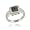 Sterling Silver 1/10ct Black Diamond Square Ring