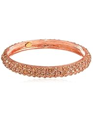 Kenneth Jay Lane Rose Gold-Plated Rhinestone Bangle Bracelet, 9.5"