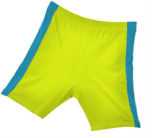 Dragonwing girlgear Girl's Un-Dee Light Compression Workout Shorts, Small (10), Lime with Teal Mesh