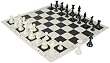 Value Club Pieces & Vinyl Rollup Chess Board - Black