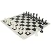 Value Club Pieces & Vinyl Rollup Chess Board - Black