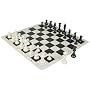 Value Club Pieces & Vinyl Rollup Chess Board - Black
