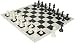 Value Club Pieces & Vinyl Rollup Chess Board - Black