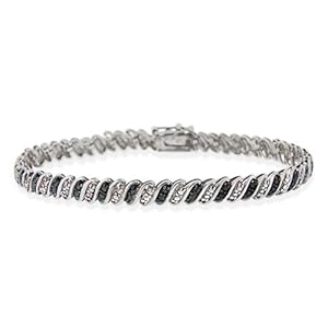 Sterling Silver Black Diamond Accent San Marco Bracelet