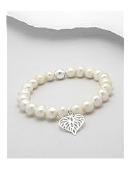 Leaf Stretch Bracelet In 92.5 Sterling Silver