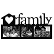 Family 3-Opening Photo Frame - Black