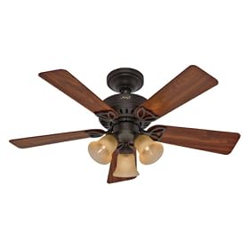 Hunter Fans 20438 42" The Beacon Hill Traditional Indoor New Bronze Ceiling Fan w/ Light & Blades