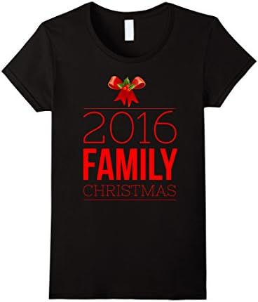 Women's 2016 Family Christmas T-Shirt XL Black