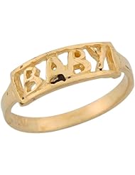 10k Yellow Gold Petite Baby Celebration Modern Baby Ring