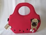 いぬのきもちに掲載★ミニトート パグ【ランチタイムや犬の散歩で大活躍★】かわいいわんこ！犬！Pug☆*:・°【お散歩バッグ】【ランチバッグ】【お弁当バッグ】 パグ