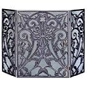 3 Panel Bronze Cast Aluminum Screen w/ Removable Mesh