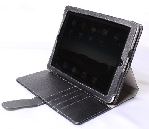 Apple iPad PU Leather Portfolio / Adjustable Stand Combo Carrying Case for Apple iPad 3G Wifi 16GB 32GB 64GB made by Gilsson (Black) SPECIAL HOLIDAY PROMO PRICE. Guaranteed The Best Case for Your iPad!