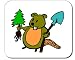 Decorated Mouse Pad with the image of: tree, planting, beaver, forestry, shovel