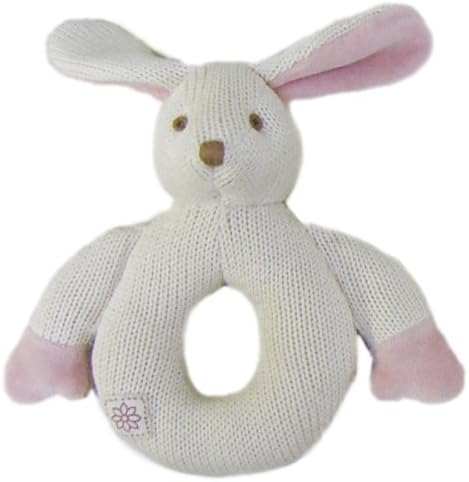 Miyim Simply Organic Kint Rattle Teether, Bunny, 0-3 Months