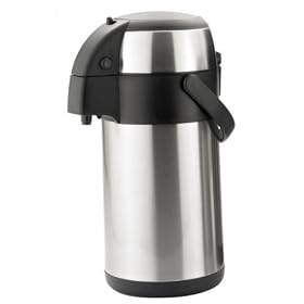 3 Litre Stainless Steel Unbreakable Pump Action Airpot Tea Coffee Flask