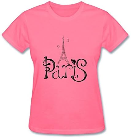 Sang Mm Bo Tee Paris Tower Eiffel Slim Fit T-shirt Coal Short Sleeve Women L