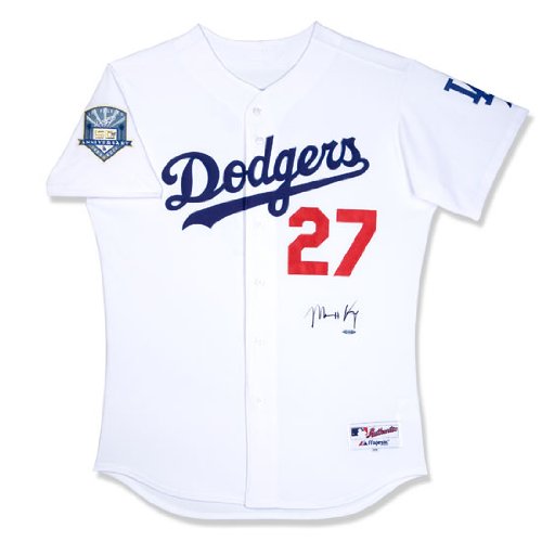 Matt Kemp Autographed Los Angeles Dodgers Home/White Jersey with 50th Anniversary in Los Angeles Patch