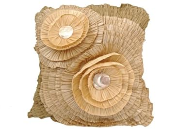 db Sources Double Flower 20-Inch-by-20-Inch Decorative Pillow