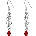 Falling For Your Heart Red Drop Dangle Earrings