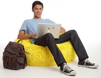 Shags 8-5680500409-1 Mega-MY Bean Bag Chair, Large, Mellow Yellow