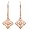 10k Rose Gold Diamond Leverback Floral Design Earrings (1/20 cttw, I-J Color, I3 Clarity)
