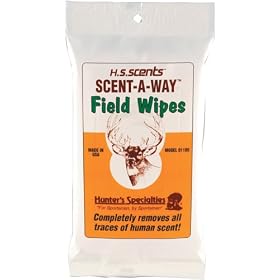 Click here to buy Hunter's Specialties Scent-A-Way Odorless Field Wipes.