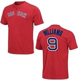 Boston Red Sox Ted Williams Name and Number Red T-Shirt by Majestic