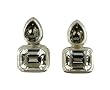 Black Diamond & Silver Shade Crystal Earring
