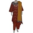 Salwar Kameez Online Cotton Embroidered Casual Dress Size X-L (slk396a)