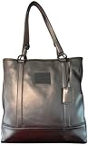 Women's Calvin Klein Purse Handbag Leather Tote Pewter Style No. H1RBA019