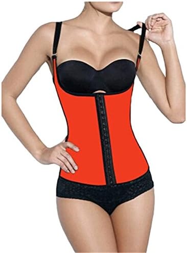 Sport Latex Steel Boned Compression Waist Training Cincher XS-6XL Small Orange