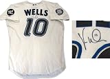 Vernon Wells Autographed/Hand Signed Toronto Blue Jays Jersey