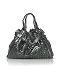 Francesco Biasia Queenie - Woven Laminated Calfskin Satchel Bag Glass