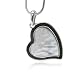 Faux Mother of Pearl Heart Pendant Necklace Fashion Jewelry