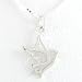 Open Design Dove Pendant or Charm in Sterling Silver on a 16" Box Chain, #8352
