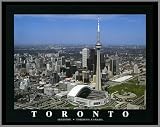 Toronto Blue Jays - Rogers Centre aka SkyDome Aerial - Lg - Wood Mounted Poster Print