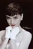 Audrey Hepburn Red Lips Art Poster Print - 24x36 Poster Print, 24x36 Poster Print, 24x36