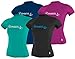 O'Neill Wetsuits UV Sun Protection Womens Basic Skins Short Sleeve Crew Sun Shirt Rash Guard, Light Aqua, X-Large