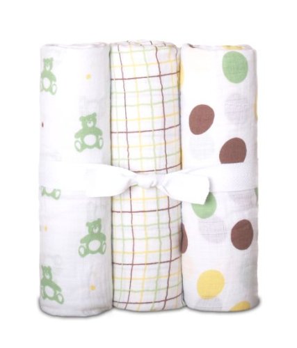 Luna Lullaby Soothing Swaddle Blanket  - Bearly Awake 3 pack