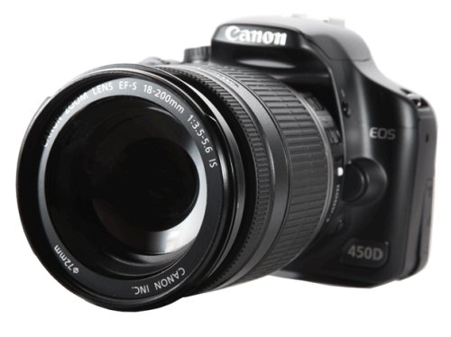 Canon EOS 450D SLR-Digitalkamera (12 Megapixel, Life View) inkl. EF-S 18-200 mm IS Objektiv (bildstabilisiert)