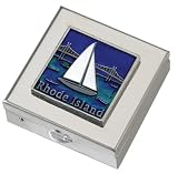 Rhode Island Sailboat Small Pill Box - Polished w/Mirror