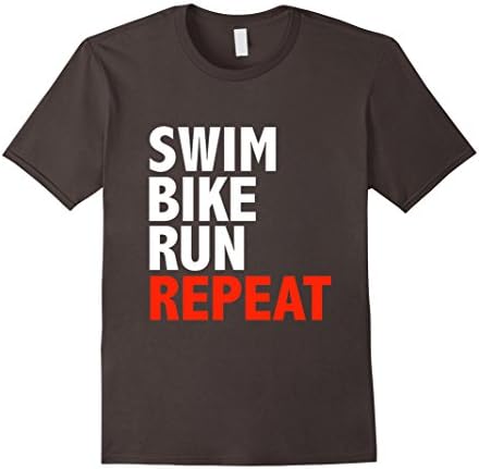 Men's Funny Swim Bike Run Triathlon Triathlete Athlete T-Shirt Medium Asphalt