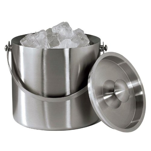 Amco Brushed Stainless Steel Ice Bucket with Tongs