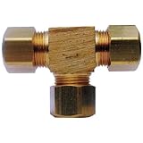 Buy Anderson Fittings AB64A-44PBF Compression Tee 1 4 - Yellow Brass (Pack of 5) by Anderson