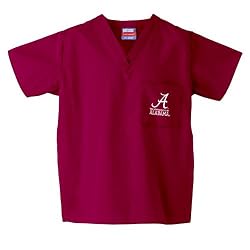 Alabama Crimson Tide NCAA Classic Scrub 1 Pocket Top (Crimson)