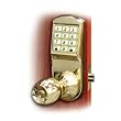 Keyless Knob Lockset home security system polished brass